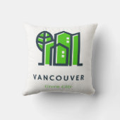 バンクーバーカ地球に優しダグリーンシティ クッション (裏面)