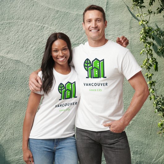 バンクーバーカ地球に優しダグリーンシティ Tシャツ