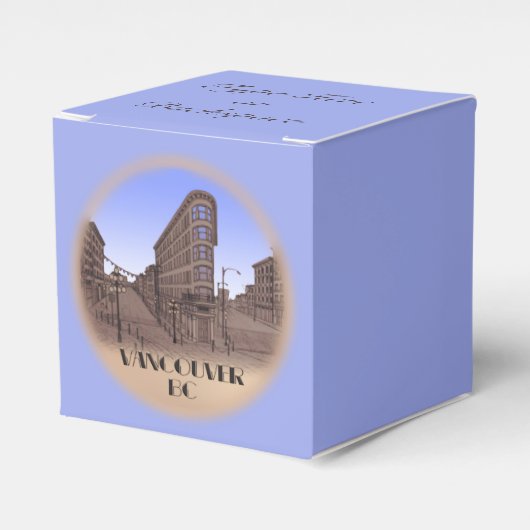 バンクーバーギフトボックスパーソナライズされたガスタウンのギフトボックス フェイバーボックス (正面サイド)