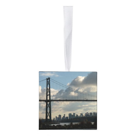 バンクーバークリスマスオーナメントパーソナライズされた土産 キューブオーナメント (右)