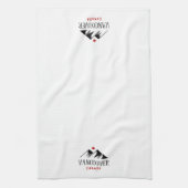 バンクーバークールカナダマウンテンズメープルリーフ キッチンタオル (縦)