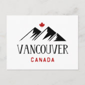 バンクーバークールカナダマウンテンズメープルリーフ ポストカード (正面)