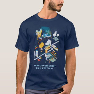 バンクーバーショートフィルムフェスティバル- tシャツ(青) tシャツ