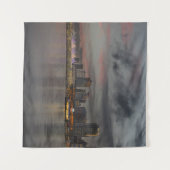 バンクーバースカイラインアットサンセットポスター タペストリー (正面(横))