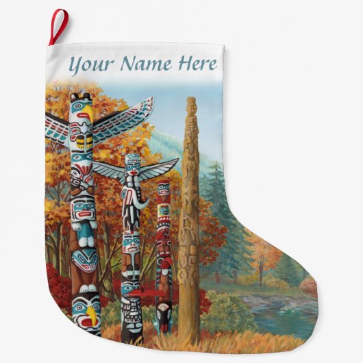 バンクーバーストッキングバンクーバークリスマスストッキング ラージクリスマスストッキング (正面)