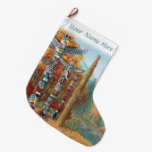 バンクーバーストッキングバンクーバークリスマスストッキング ラージクリスマスストッキング (正面 (吊り時))