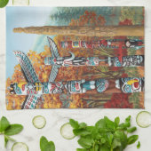 バンクーバータオルバンクーバー土産茶タオル キッチンタオル (折り畳み)