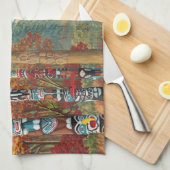 バンクーバータオルバンクーバー土産茶タオル キッチンタオル (四つ折り)