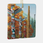 バンクーバートーテムポールオーナメント先住民アートデミディーズ セラミックオーナメント (右)