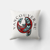 バンクーバーハイダオルカトーテムタトゥーキラークジラ クッション (裏面)