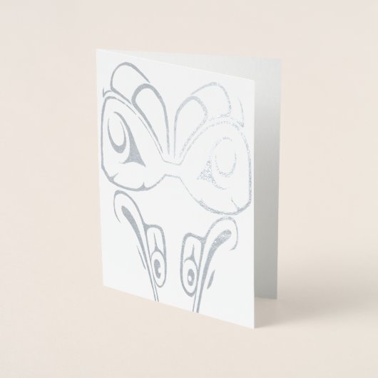 バンクーバーパーソナライズされたアートカードトーテムポールカード 箔カード (正面)