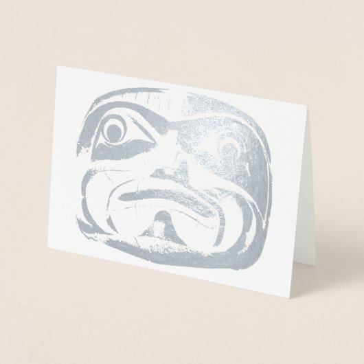 バンクーバーパーソナライズされたアートカードトーテムポールカード 箔カード (正面)