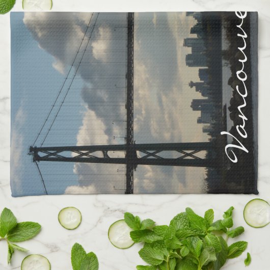 バンクーバーパーソナライズされたタオルお土産ティータオル キッチンタオル (折り畳み)