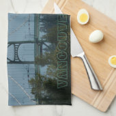 バンクーバーパーソナライズされたタオルお土産ティータオル キッチンタオル (四つ折り)