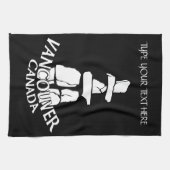 バンクーバーパーソナライズされたタオルバンクーバー茶タオル キッチンタオル (横)