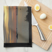 バンクーバーパーソナライズされたタオルバンクーバー茶タオル キッチンタオル (四つ折り)