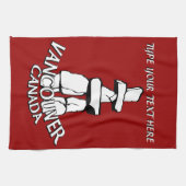 バンクーバーパーソナライズされたタオルバンクーバー茶タオル キッチンタオル (横)