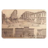 バンクーバーパーソナライズされた土産マグネットガスタウン マグネット (横)