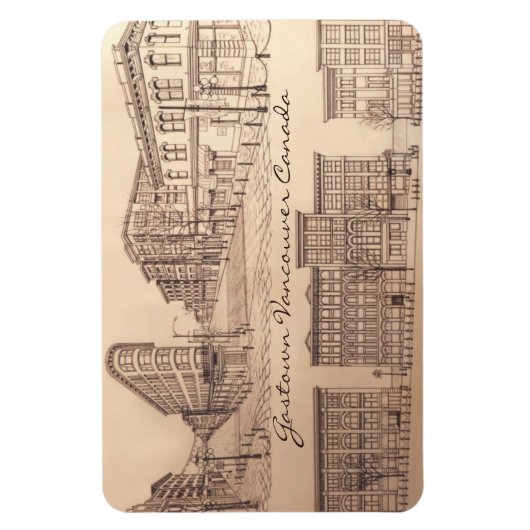 バンクーバーパーソナライズされた土産マグネットガスタウン マグネット (縦)