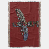 バンクーバーブランケットバンクーバートーテムポールお土産 スローブランケット (正面縦)