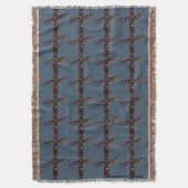 バンクーバーブランケットバンクーバートーテムポールお土産 スローブランケット (正面縦)