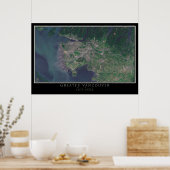 バンクーバーブリティッシュコロンビア衛星ポスター ポスター (キッチン)