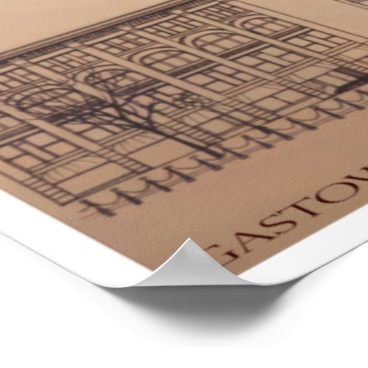 バンクーバーポスターガスタウンイラストレーションアートプリント ポスター (角)