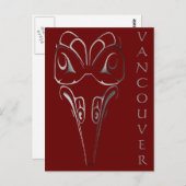 バンクーバーポストカードトーテムポールランドマークアートカード ポストカード (正面/裏面)