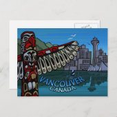 バンクーバーポストカードトーテムポール&ランドマークカード ポストカード (正面/裏面)