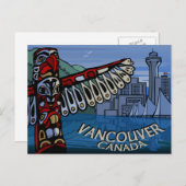 バンクーバーポストカードトーテムポール&ランドマークカード ポストカード (正面/裏面)