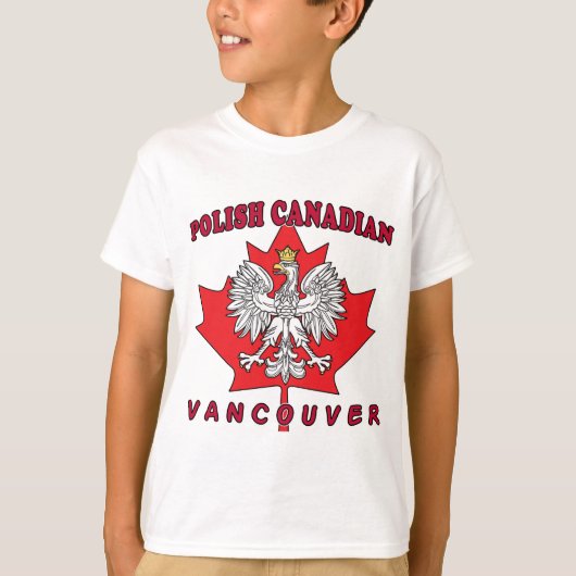 バンクーバーポーランドカナダリーフ Tシャツ (正面)