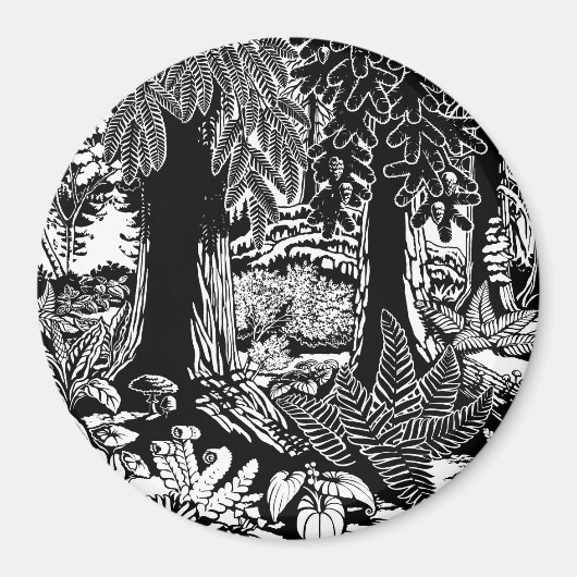 バンクーバーマグネットスタンレーパークフォレスト冷蔵庫用マグネット マグネット (正面)