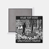 バンクーバーマグネット土産スタンレーパークフォレストギフト マグネット (正面/裏面)