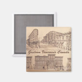 バンクーバーマグネット土産マグネットボタンギフト マグネット (正面/裏面)