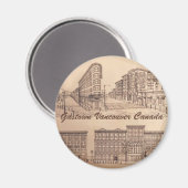 バンクーバーマグネット土産マグネットボタンギフト マグネット (正面/裏面)