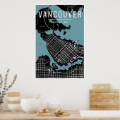 バンクーバーマップ ポスター (キッチン)