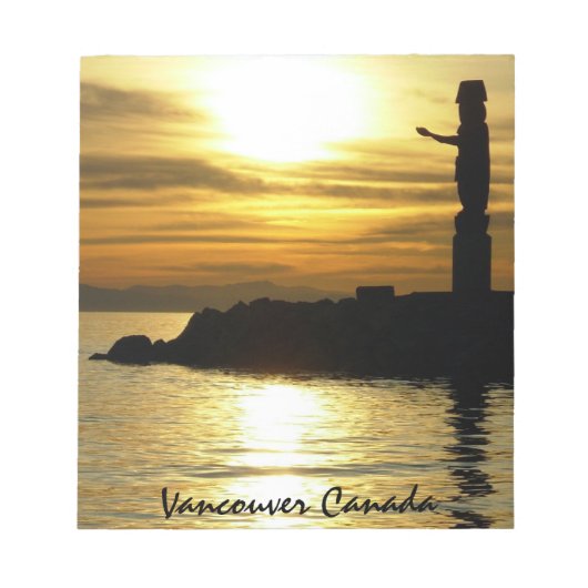 バンクーバーメモパーソナライズされた帳バンクーバー土産 ノートパッド (正面)