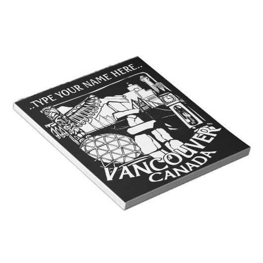 バンクーバーメモパーソナライズされた帳バンクーバー土産 ノートパッド (アングル)