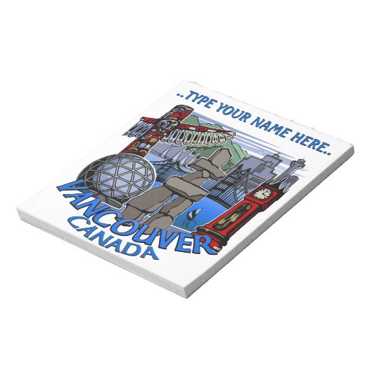 バンクーバーメモパーソナライズされた帳バンクーバー土産 ノートパッド (回転)