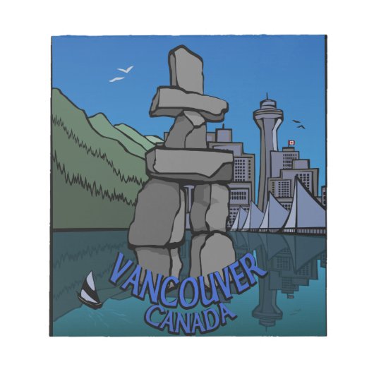 バンクーバーメモ帳バンクーバーランドマークス ノートパッド (正面)