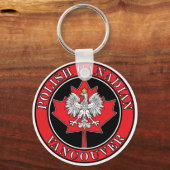 バンクーバーラウンドポーランドカナディアンリーフ キーホルダー (正面)