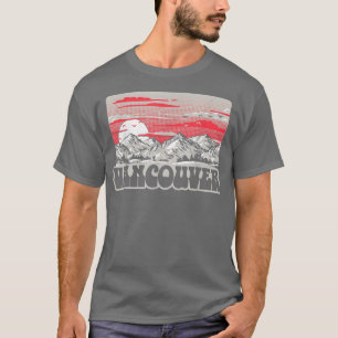 バンクーバーヴィンテージ80年代マウンテンズレトログラフィック Tシャツ