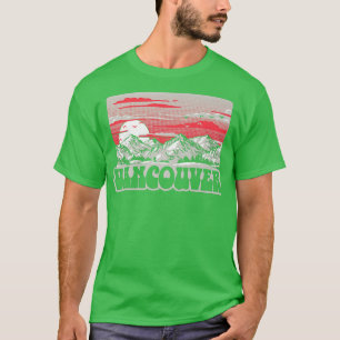 バンクーバーヴィンテージ80年代マウンテンズレトログラフィック Tシャツ