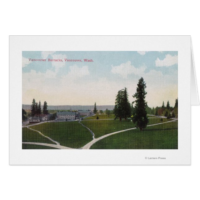 バンクーバー兵舎の航空写真 (正面横)