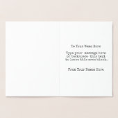 バンクーバー冬のグリーティングカードカスタムシルバー 箔カード (内部)