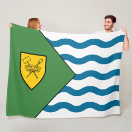 バンクーバー国旗（ブリティッシュコロンビア、カナダ） フリースブランケット