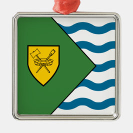 バンクーバー国旗（ブリティッシュコロンビア、カナダ） メタルオーナメント