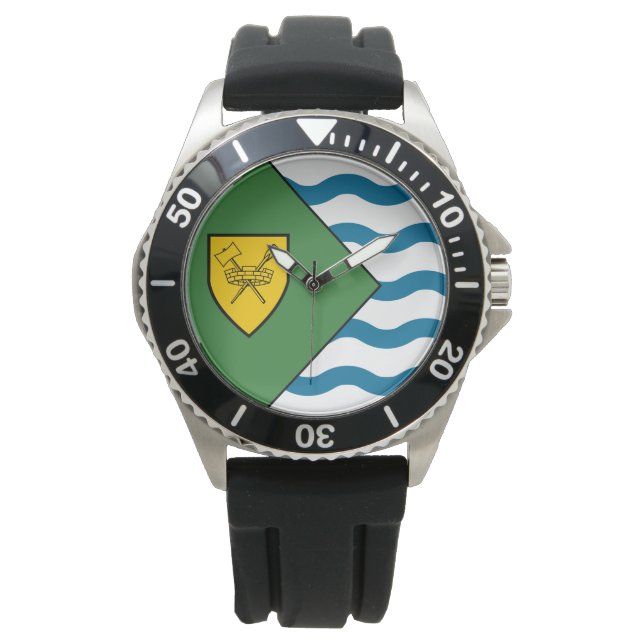 バンクーバー国旗（ブリティッシュコロンビア、カナダ） 腕時計 (正面)