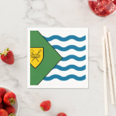 バンクーバー国旗、ブリティッシュコロンビア スタンダードカクテルナプキン (インサイチュ)