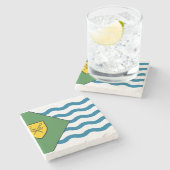 バンクーバー国旗、ブリティッシュコロンビア ストーンコースター (横)